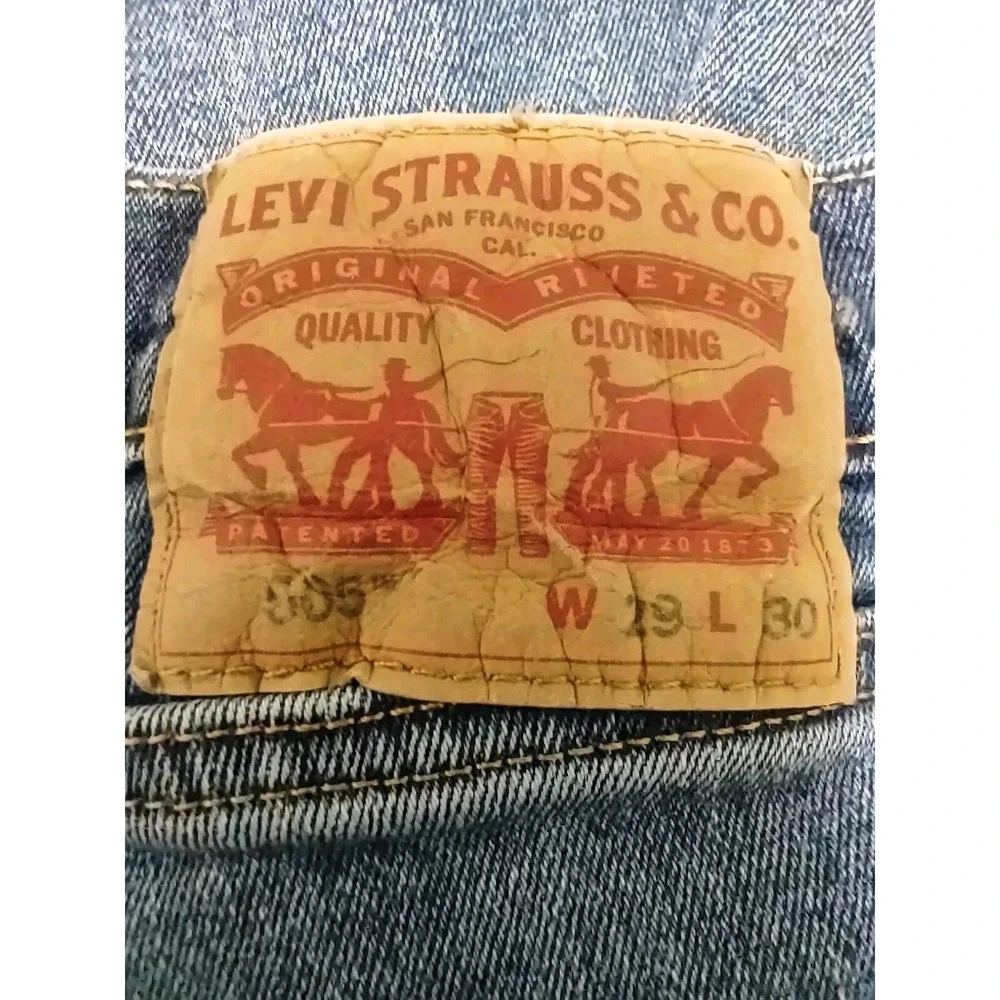 Levi‎ Strauss & Co. Jeans Men's 29x30 Relaxed 505 Pocket Blue Denim Whiskering